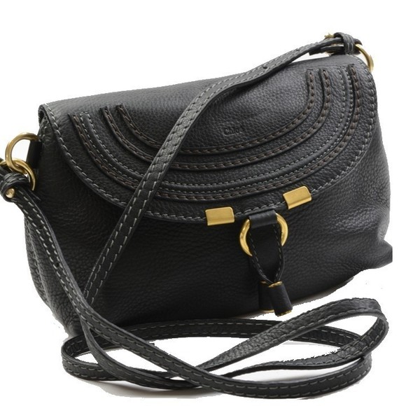 Chloe Bag Shoulder Black Marcie - Picture 1 of 1